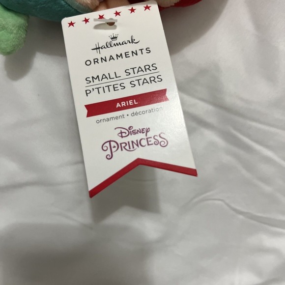 Hallmark Disney Princess Small Stars Plush Mini Ornament Ariel 4.5" Tall NWT - Picture 3 of 4
